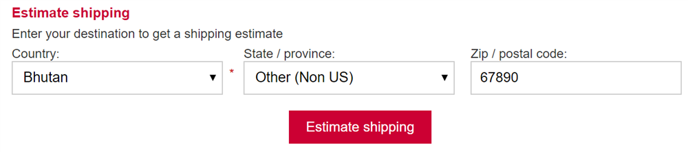 estimate shipping fee